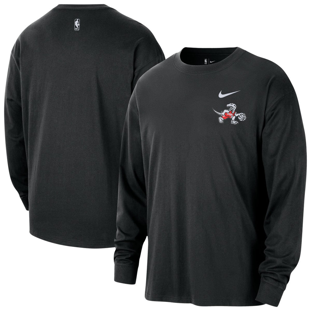 Toronto Raptors 2025/26 City Edition Remix Essential Logo Long Sleeve T-Shirt Black - NBA