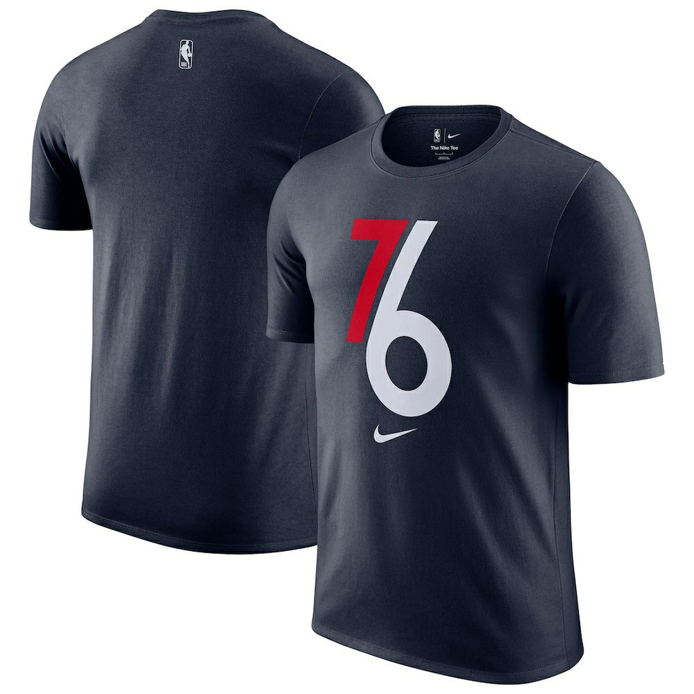 Philadelphia 76ers 2025/26 City Edition Remix Essential Logo T-Shirt Navy - NBA
