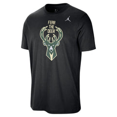 Milwaukee Bucks Jordan Brand Statement Edition Essential T-Shirt Black - NBA