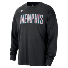 Memphis Grizzlies Unisex Classic Edition Hardwood Classics Essential Logo Long Sleeve T-Shirt Black - NBA