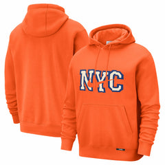 New York Knicks 2025/26 City Edition Essential Logo Remix Hoodie Orange - NBA