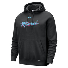 Miami Heat 2025/26 City Edition Essential Remix Club Hoodie Black - NBA