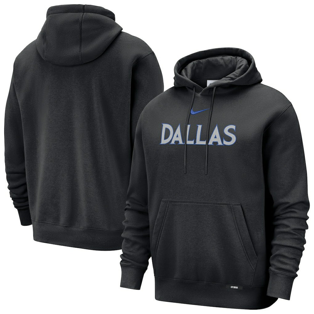 Dallas Mavericks 2025/26 City Edition Essential Remix Club Hoodie Black - NBA