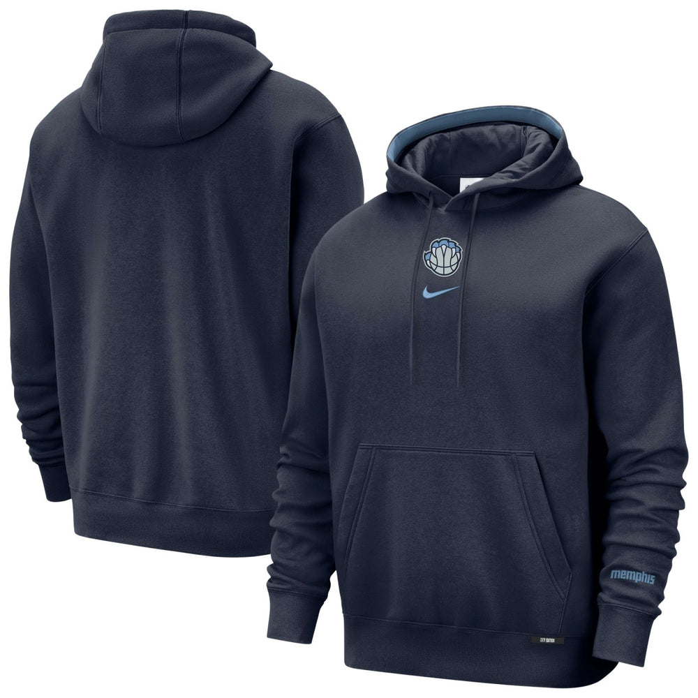 Memphis Grizzlies 2025/26 City Edition Courtside Remix Premium Hoodie Navy - NBA
