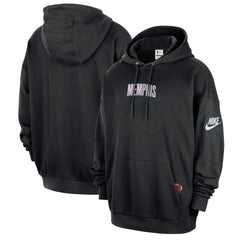 Memphis Grizzlies Classic Edition Hardwood Classics Premium Club Heavyweight Fleece Hoodie Black - NBA