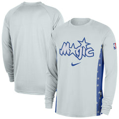 Orlando Magic 2025/26 City Edition Authentic Pregame Dri-FIT Long Sleeve Shooting T-Shirt Silver - NBA