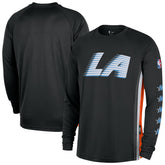 LA Clippers 2025/26 City Edition Authentic Pregame Dri-FIT Long Sleeve Shooting T-Shirt Black - NBA