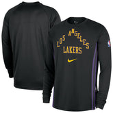 Los Angeles Lakers 2025/26 City Edition Authentic Pregame Dri-FIT Long Sleeve Shooting T-Shirt Black - NBA