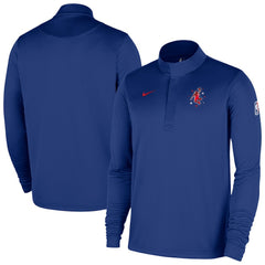 Houston Rockets 2025/26 City Edition Remix Authentic Coaches Dri-FIT Half-Zip Top Blue - NBA
