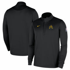 Los Angeles Lakers 2025/26 City Edition Remix Authentic Coaches Dri-FIT Half-Zip Pullover Black - NBA