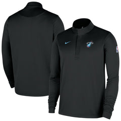 Miami Heat 2025/26 City Edition Remix Authentic Coaches Dri-FIT Half-Zip Top Black - NBA