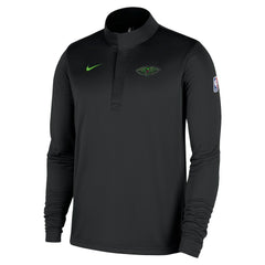 New Orleans Pelicans 2025/26 City Edition Remix Authentic Coaches Dri-FIT Half-Zip Top Black - NBA