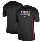 Philadelphia 76ers Classic Edition Hardwood Classics Authentic Game Shooting T-Shirt Black - NBA
