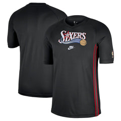 Philadelphia 76ers Classic Edition Hardwood Classics Authentic Game Shooting T-Shirt Black - NBA