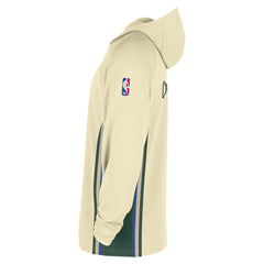 Milwaukee Bucks 2025/26 City Edition Remix Authentic On-Court Quarter-Zip Dri-FIT Hooded Jacket White - NBA