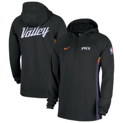Phoenix Suns 2025/26 City Edition Remix Authentic On-Court Quarter-Zip Dri-FIT Hooded Jacket Black - NBA