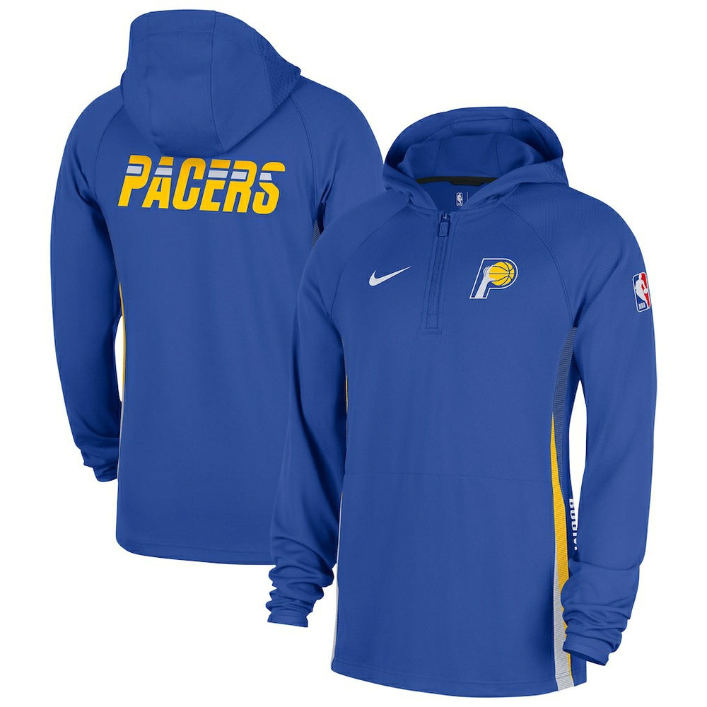 Indiana Pacers 2025/26 City Edition Remix Authentic On-Court Quarter-Zip Dri-FIT Hooded Jacket Blue - NBA