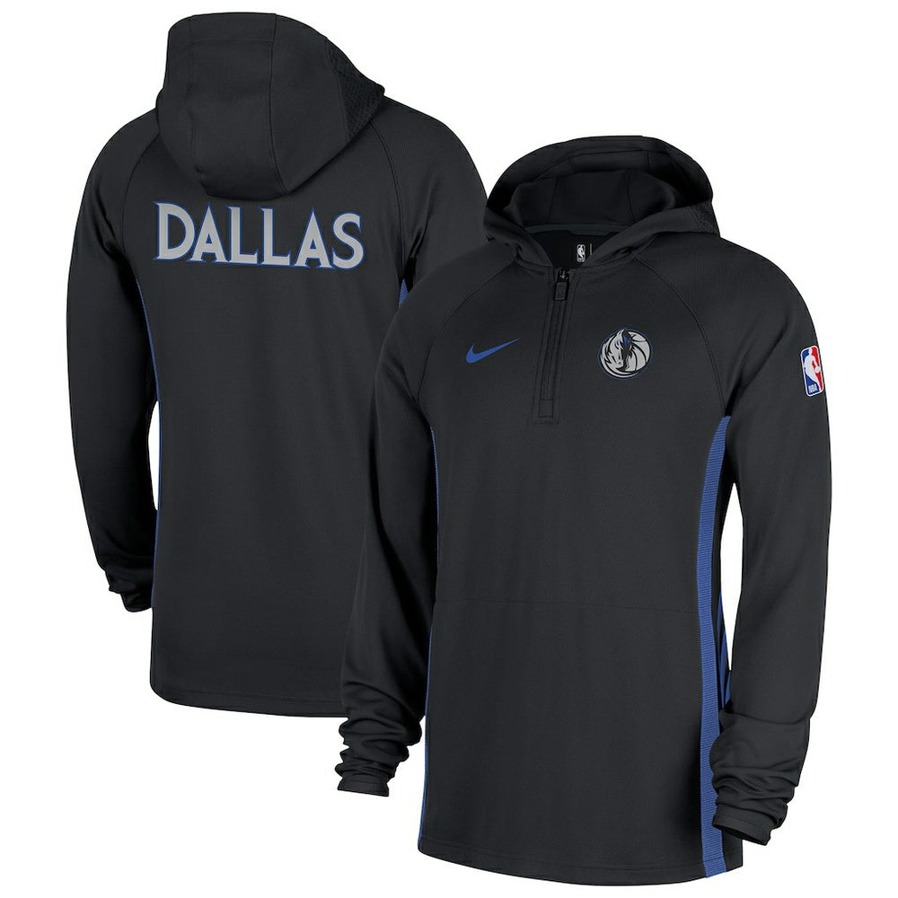 Dallas Mavericks 2025/26 City Edition Remix Authentic On-Court Quarter-Zip Dri-FIT Hooded Jacket Black - NBA
