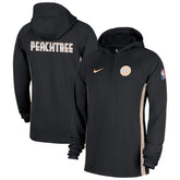 Atlanta Hawks 2025/26 City Edition Remix Authentic On-Court Quarter-Zip Dri-FIT Hooded Jacket Black - NBA