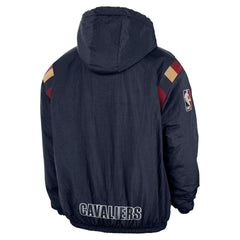 Cleveland Cavaliers Hardwood Classics Therma-FIT Half-Zip Hooded Windbreaker Navy - NBA
