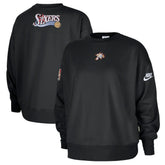 Philadelphia 76ers Women's Classic Edition Hardwood Classics Premium Phoenix Fleece Sweatshirt Black - NBA