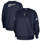 Cleveland Cavaliers Women's Classic Edition Hardwood Classics Premium Phoenix Fleece Sweatshirt Navy - NBA