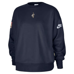 Cleveland Cavaliers Women's Classic Edition Hardwood Classics Premium Phoenix Fleece Sweatshirt Navy - NBA