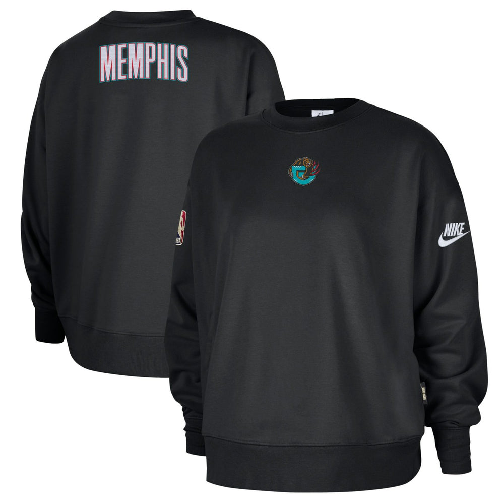 Memphis Grizzlies Women's Classic Edition Hardwood Classics Premium Phoenix Fleece Sweatshirt Black - NBA