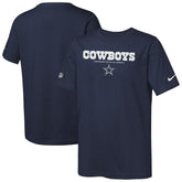 Dallas Cowboys Youth Sideline Team Issue T-Shirt Navy | Nike for Sale