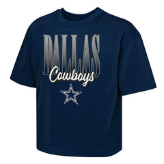Dallas Cowboys Outerstuff Girls Youth Big City Boxy T-Shirt Navy | NFL