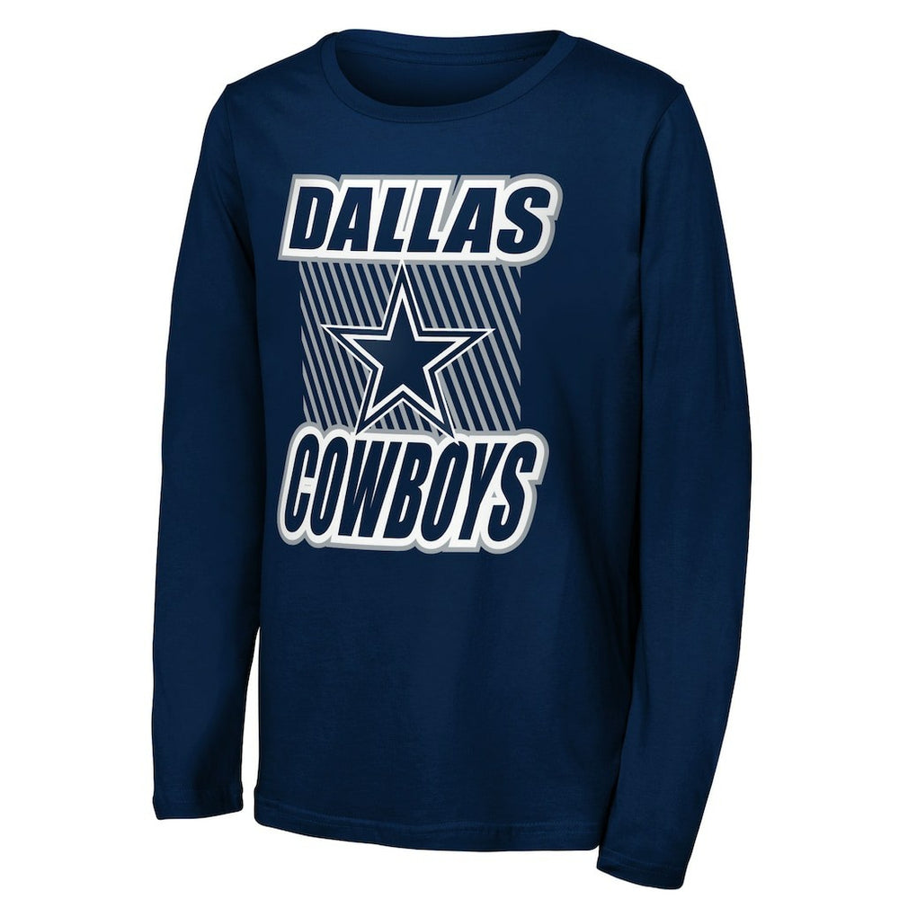 Dallas Cowboys Outerstuff Youth Never Settle Long Sleeve T-Shirt Navy | NFL