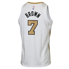 Jaylen Brown Boston Celtics Youth 2025/26 City Edition Swingman Jersey White - NBA