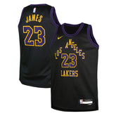LeBron James Los Angeles Lakers Youth 2025/26 City Edition Swingman Jersey Black - NBA