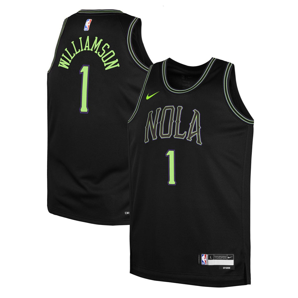 Zion Williamson New Orleans Pelicans Youth 2025/26 City Edition Swingman Jersey Black - NBA