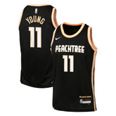 Trae Young Atlanta Hawks Youth 2025/26 City Edition Swingman Jersey Black - NBA