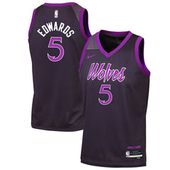 Anthony Edwards Minnesota Timberwolves Youth 2025/26 City Edition Swingman Jersey Purple - NBA