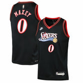 Tyrese Maxey Philadelphia 76ers Youth Swingman Jersey Classic Edition Black - NBA