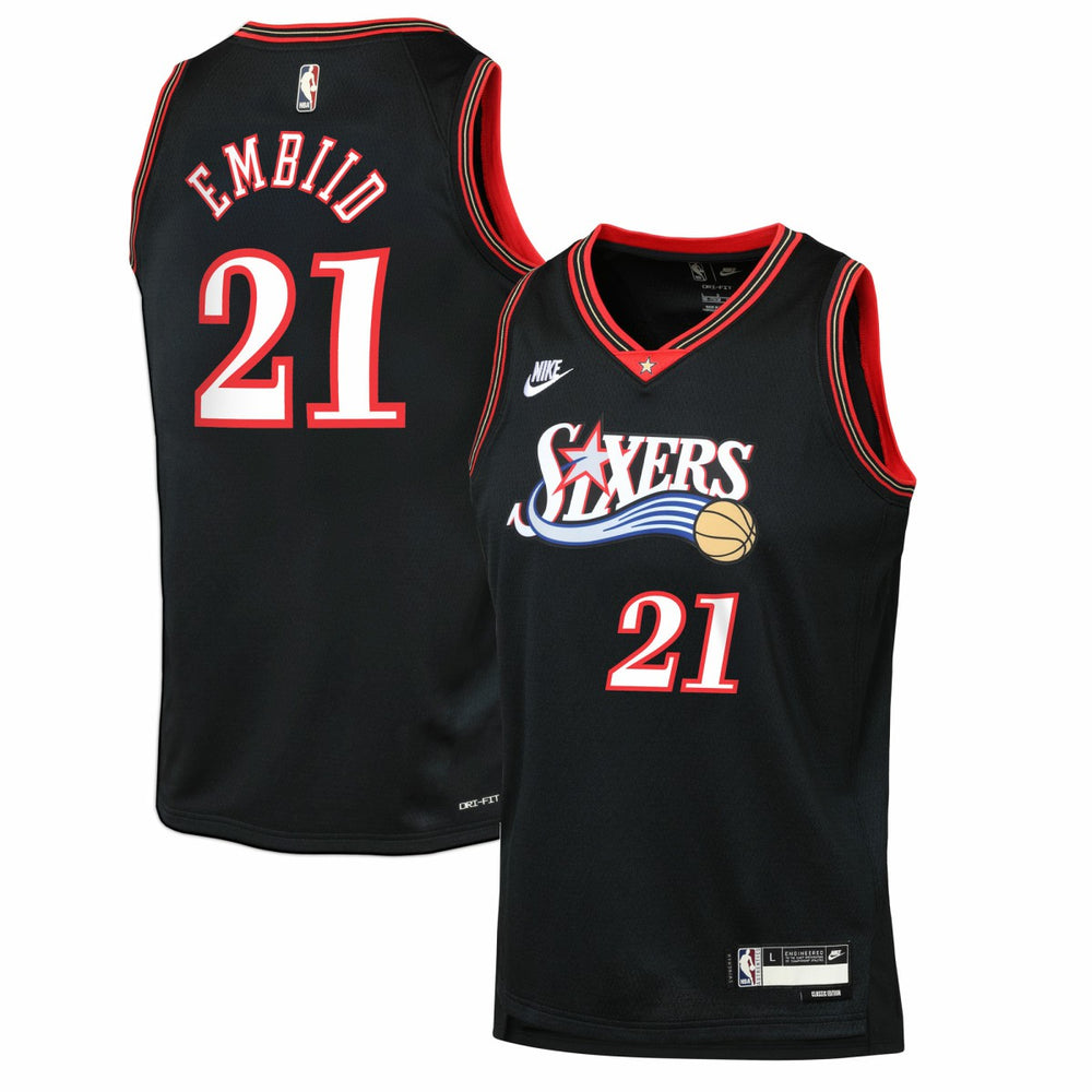 Joel Embiid Philadelphia 76ers Youth Swingman Jersey Classic Edition Black - NBA