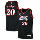 Jared McCain Philadelphia 76ers Youth Swingman Jersey Classic Edition Black - NBA