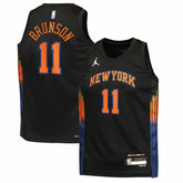 Jalen Brunson New York Knicks Jordan Brand Youth Swingman Jersey Statement Edition Black - NBA