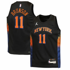 Jalen Brunson New York Knicks Jordan Brand Youth Swingman Jersey Statement Edition Black - NBA
