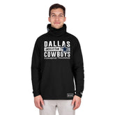 Dallas Cowboys New Era Functional Fandom Balaclava Helmet Stripe Tri-Blend Hoodie Black | NFL