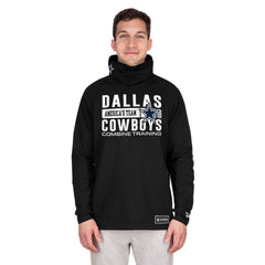 Dallas Cowboys New Era Functional Fandom Balaclava Helmet Stripe Tri-Blend Hoodie Black | NFL