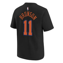 Jalen Brunson New York Knicks Jordan Brand Youth Statement Edition Name & Number T-Shirt Black - NBA
