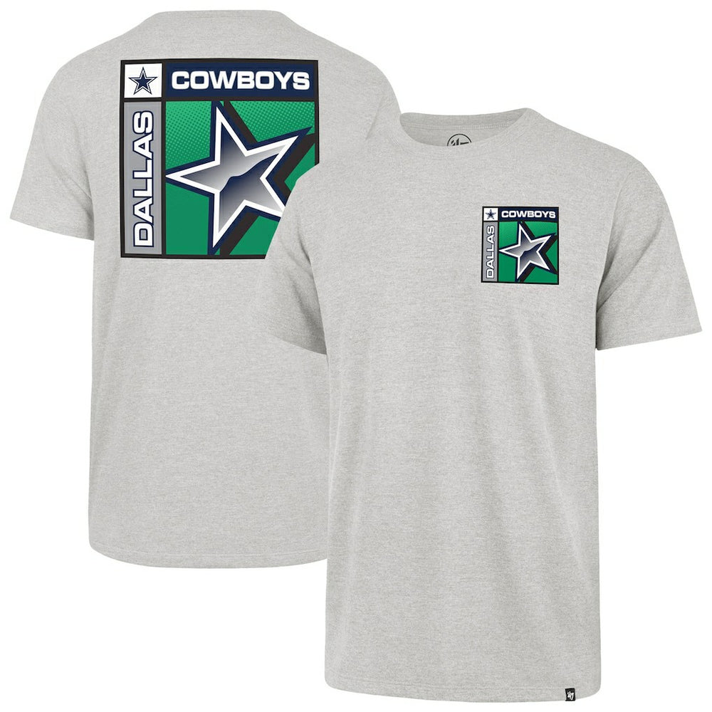 Dallas Cowboys '47 Chrome Plate Franklin T-Shirt Heather Gray | 47 brand