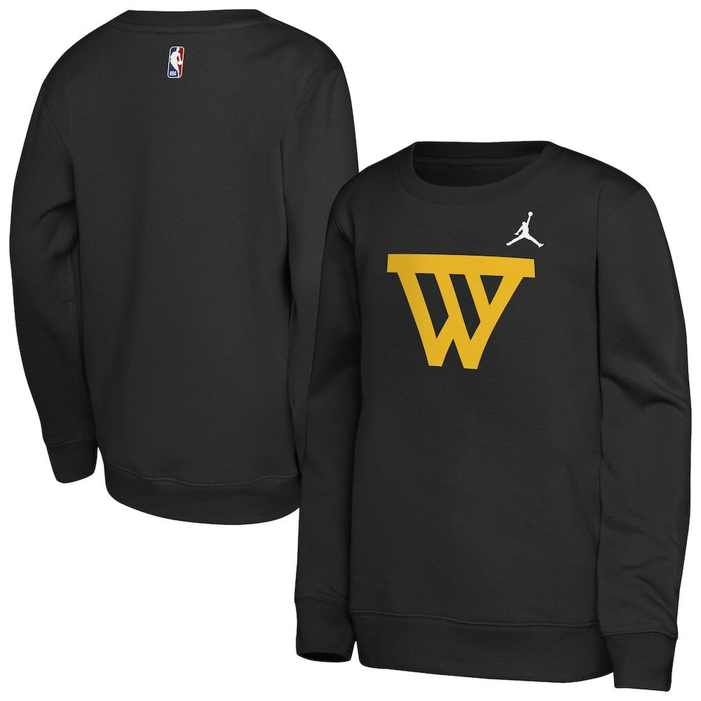 Golden State Warriors Jordan Brand Youth Courtside Statement Edition Sweatshirt Black - NBA