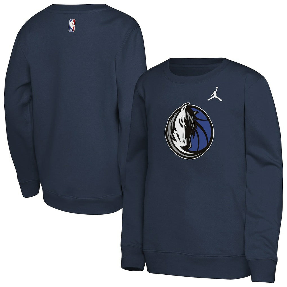 Dallas Mavericks Jordan Brand Youth Courtside Statement Edition Sweatshirt Navy - NBA