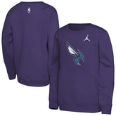 Charlotte Hornets Jordan Brand Youth Courtside Statement Edition Sweatshirt Purple - NBA