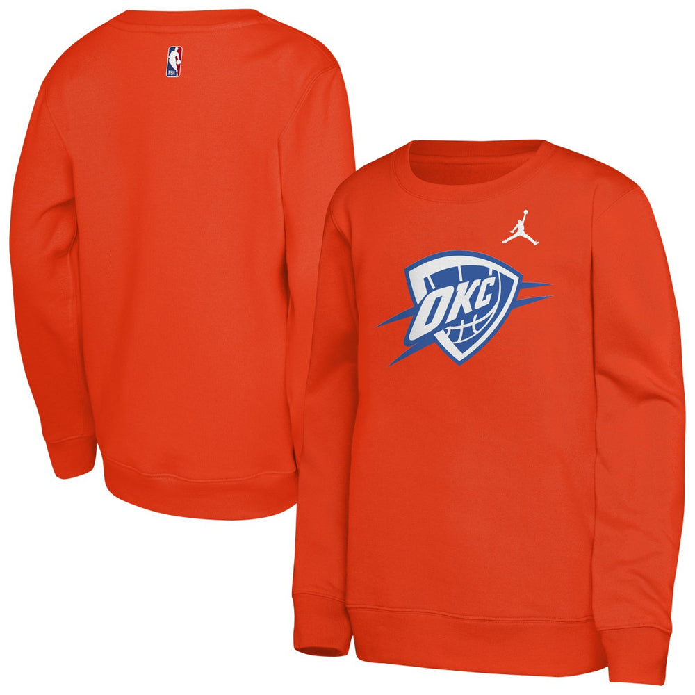 Oklahoma City Thunder Jordan Brand Youth Courtside Statement Edition Sweatshirt Orange - NBA