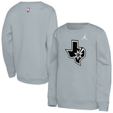 San Antonio Spurs Jordan Brand Youth Courtside Statement Edition Sweatshirt Silver - NBA